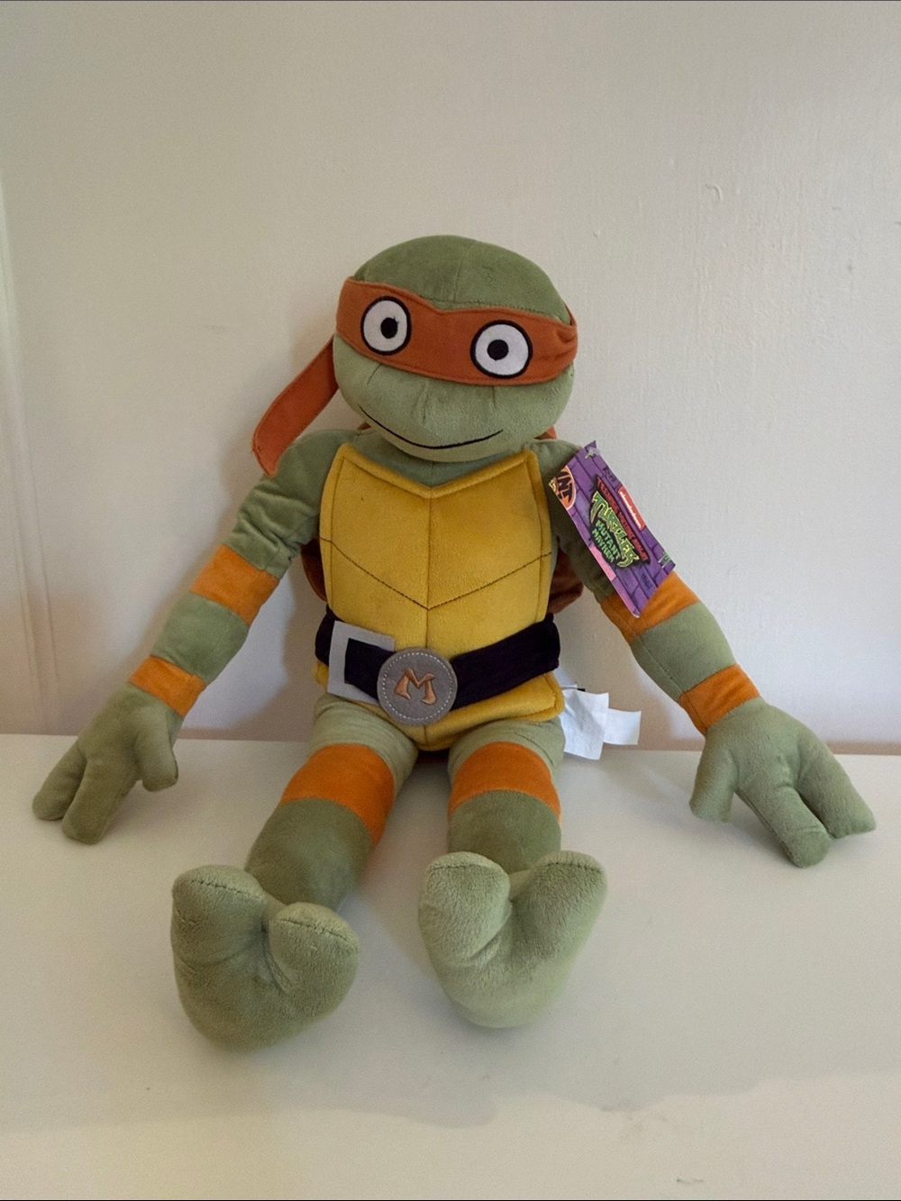 NWT TMNT Mutant Mayhem Michelangelo Pillow Buddy Plush Toy 26"